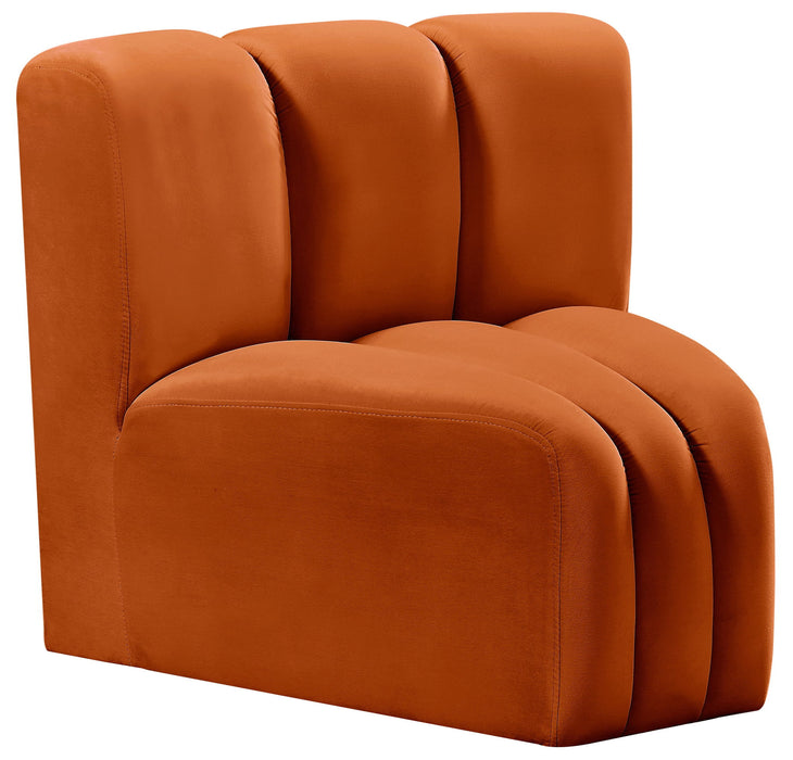 Arc - Velvet Curved Corner Chair - Simple Home Plus