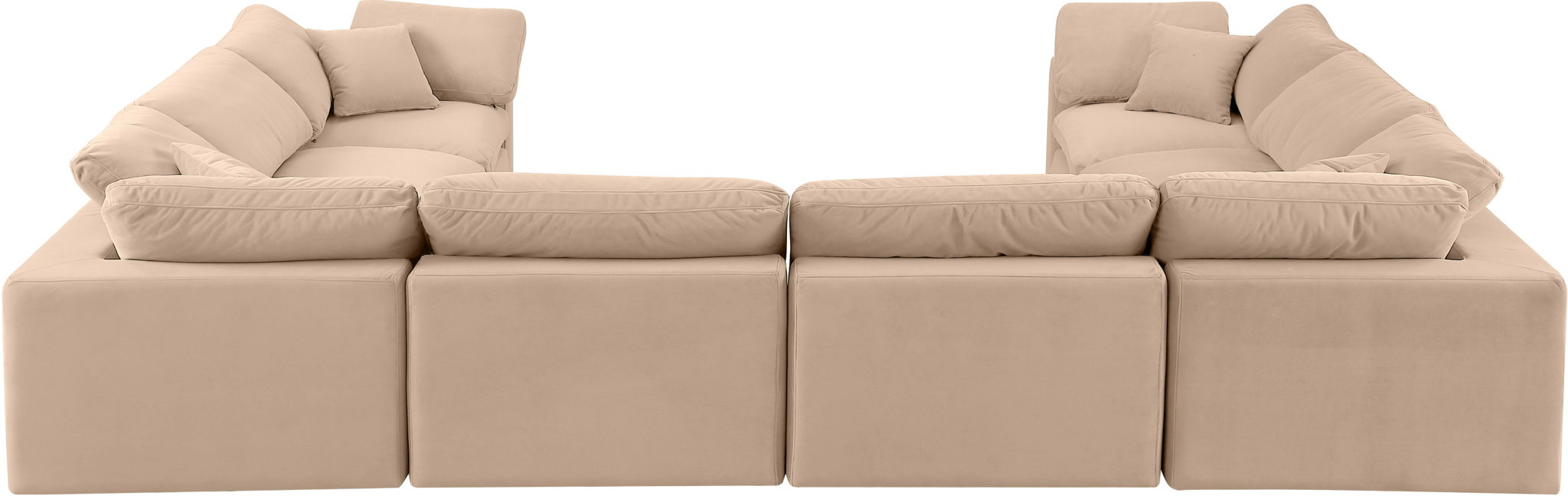 Comfy - 8 Piece Velvet Modular Sectional - Simple Home Plus