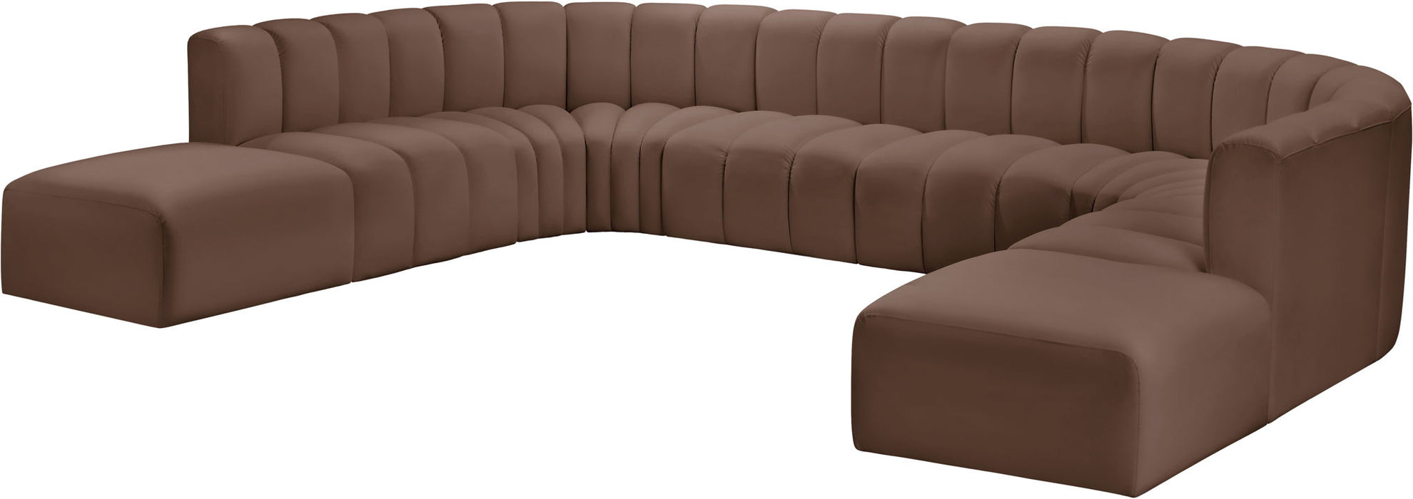 Arc - Faux Leather Modular Sectional - Simple Home Plus