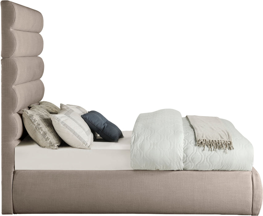 Adam - Linen Fabric Bed With 70.5" Headboard - Simple Home Plus