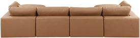 Comfy - 6 Piece Faux Leather Modular Double Chaise Sectional - Simple Home Plus