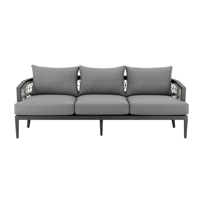 Zella - Outdoor Patio Sofa - Light Gray / Earl Gray - Simple Home Plus