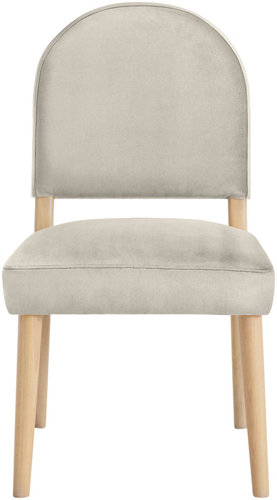 Varinelle - Velvet Dining Chair (Set of 2) - Natural Frame - Simple Home Plus