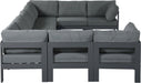 Nizuc - Outdoor Patio 9 Piece Modular Sectional With Gray Frame - Simple Home Plus