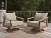 Harmony Headlands - Swivel Lounge With Cushion - Natural / Gray - Simple Home Plus
