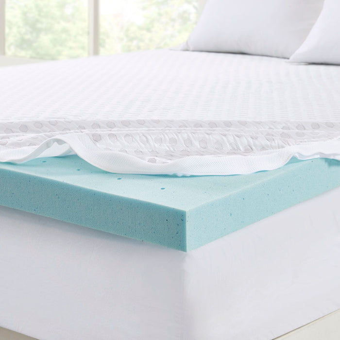 Gel Memory Foam With Cooling Cover Hypoallergenic Mattress Topper - Queen - Simple Home Plus