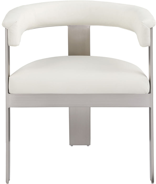 Romeo - Faux Leather Dining Chair With Silver Base (Set of 2) - Simple Home Plus