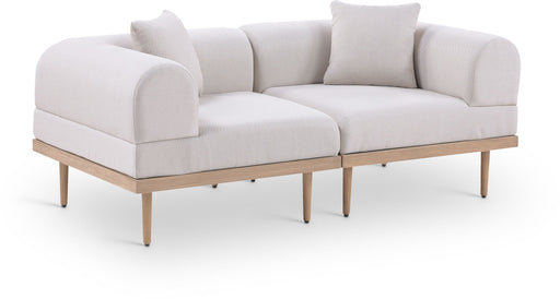 Laguna - 2 Piece Resilient Water Resistant Fabric 71" Upholstered Outdoor Patio Modular Loveseat - Simple Home Plus