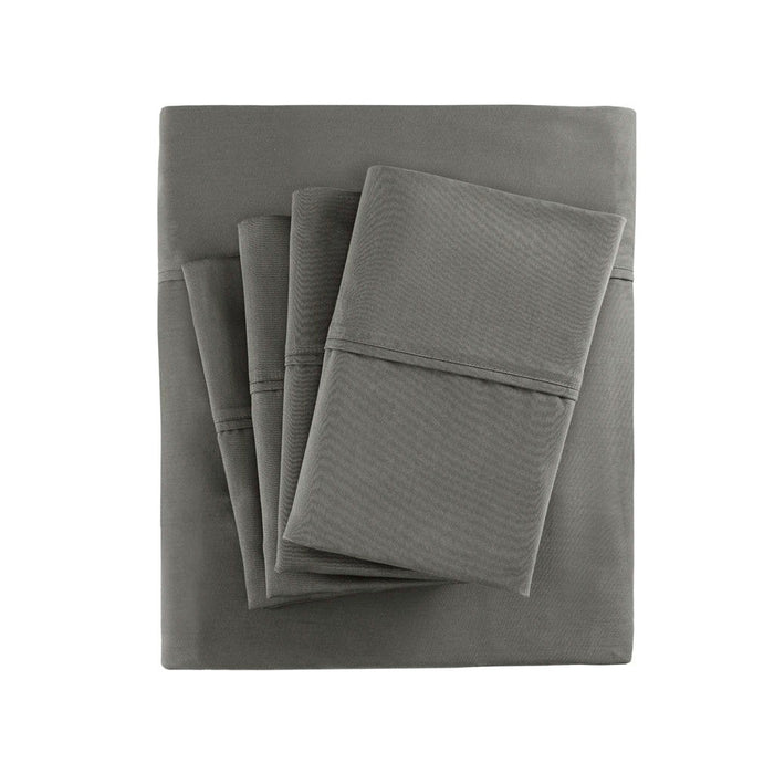 Split King 800 Thread Count Sheet Set - Charcoal - Simple Home Plus