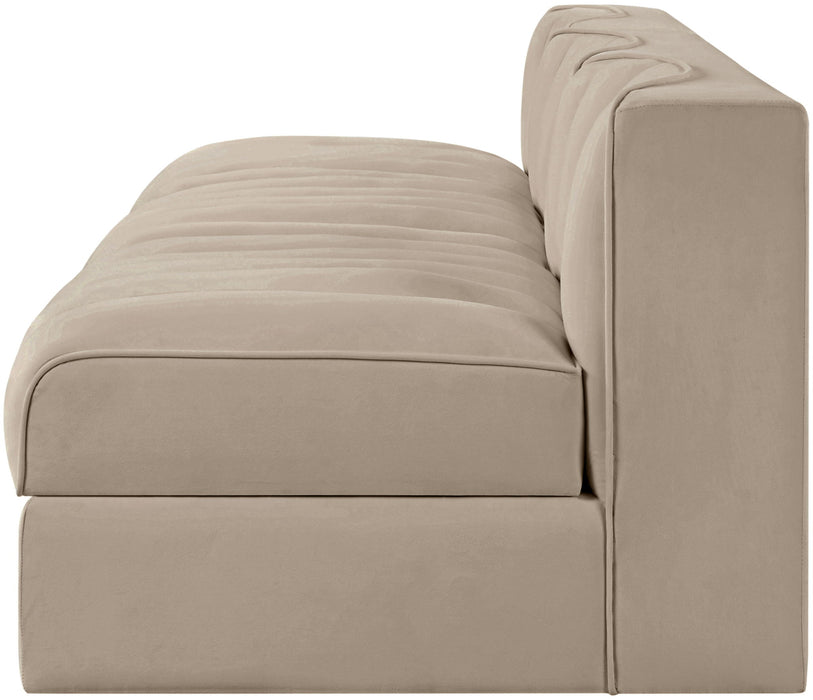 Rummi - Velvet Performance Fabric Upholstered 3 Piece Modular Armless Sofa - Simple Home Plus