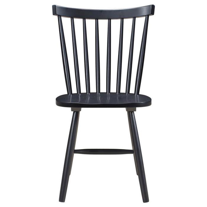 Hollyoak - Windsor Wood Dining Side Chair (Set of 2) - Black - Simple Home Plus