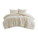 Jasmine - Full/Queen Ultrasoft Ribbed Comforter Set - Ivory - Simple Home Plus