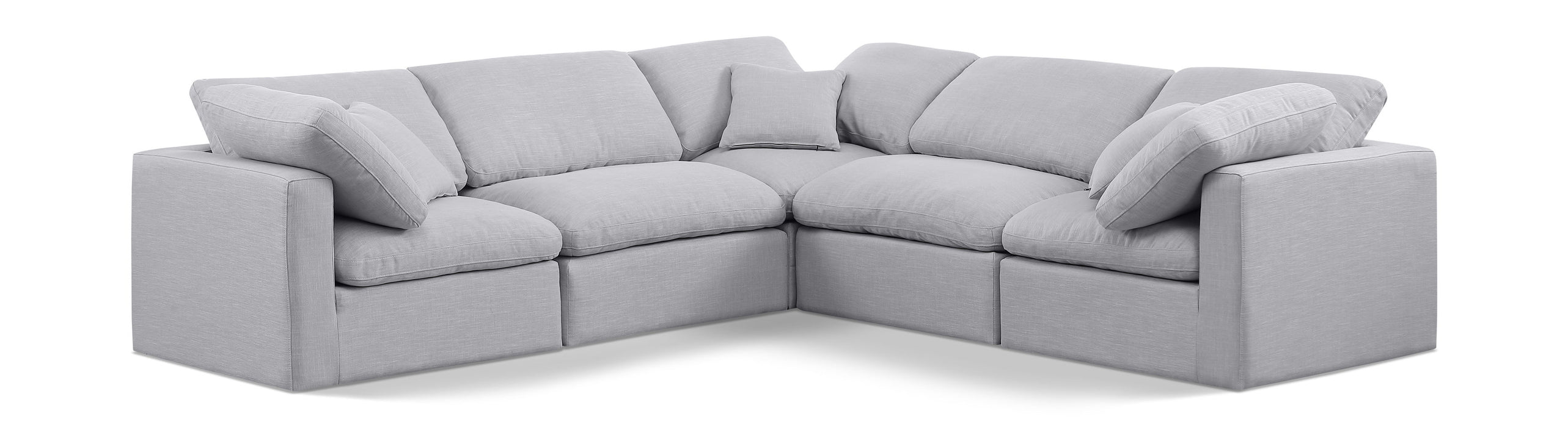 Indulge - Linen 5 Piece Modular Corner Sectional - Simple Home Plus