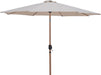 Fiji - Aluminum Patio Umbrella With Round Black And Teak Base - Simple Home Plus
