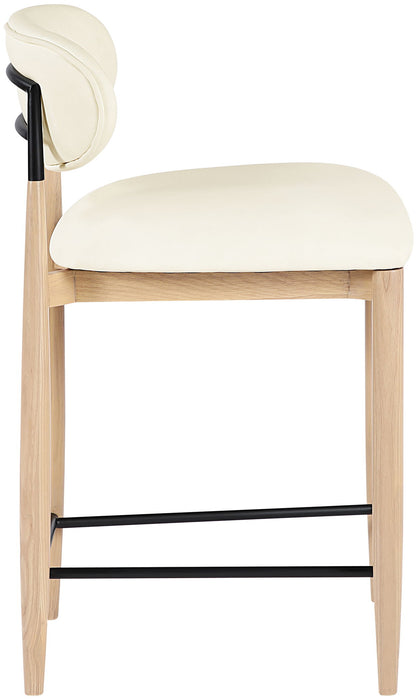 Riccio - Stool - Natural And Black Frame - Simple Home Plus