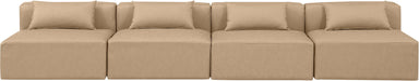 Cube - Modular 4 Piece Armless Sofa - Tan - Simple Home Plus