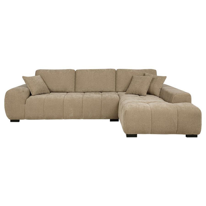 Octavia - Upholstered Sectional Chaise Sofa - Simple Home Plus