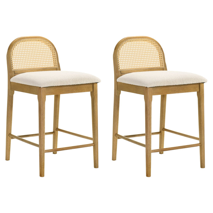 Lucio - Modern Farmhouse Wood Counter Height Kitchen Bar Stool - Simple Home Plus