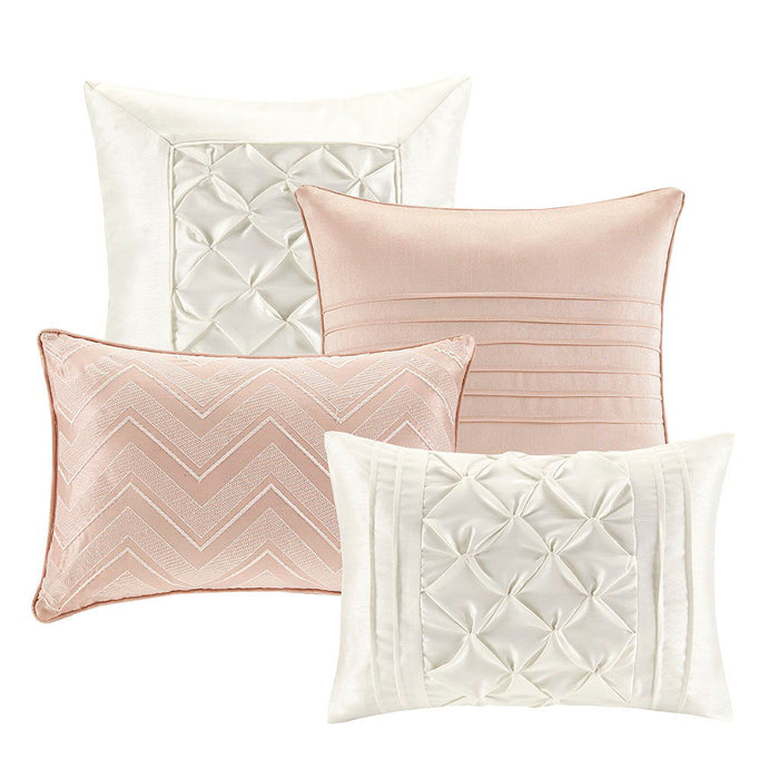 Joella - King 24 Piece Room In A Bag - Blush - Simple Home Plus