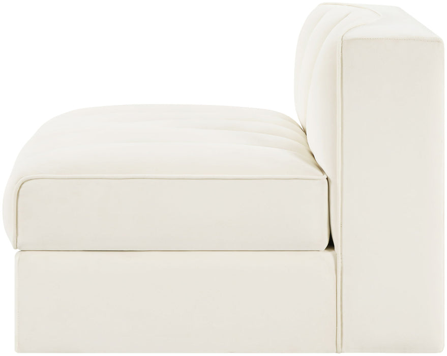 Rummi - Velvet Performance Fabric Upholstered Modular Armless Chair - Simple Home Plus