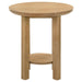 Ottowa - Round Wood Table With Shelf - Simple Home Plus