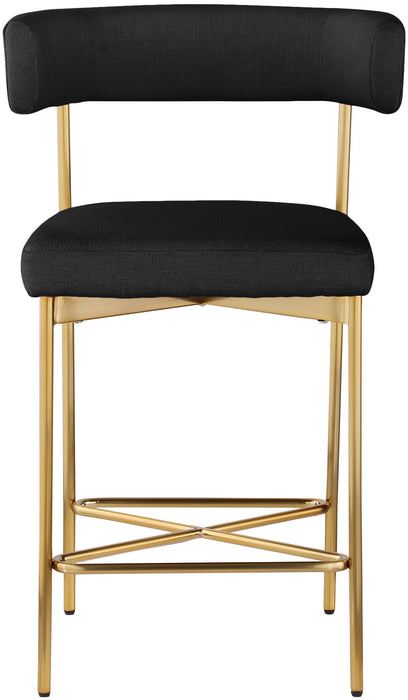 Rivage - Durable Stool With Gold Frame (Set of 2) - Simple Home Plus