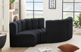 Arc - Velvet 4 Piece Curved Modular Sofa - Simple Home Plus