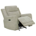 Kennett - Chenille Upholstered Power Recliner Chair - Ivory - Simple Home Plus
