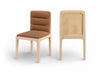 Ellis - Vegan Leather Upholstered Dining Chair (Set of 2) - Natural Base - Simple Home Plus