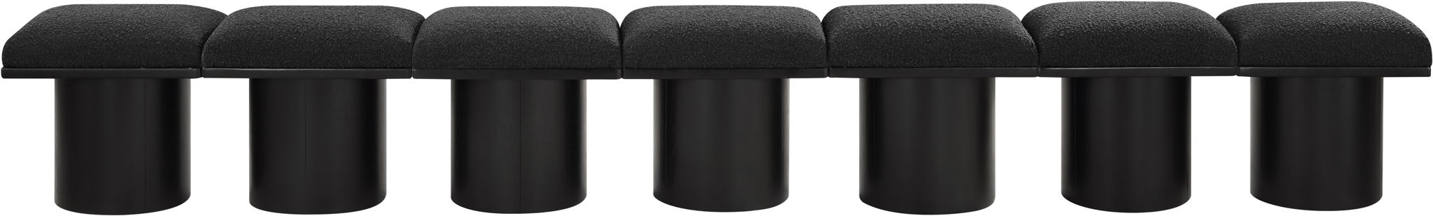 Pavilion - 7 Piece Modular Bench With Black Base - Simple Home Plus