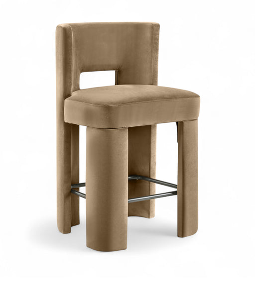 Zuno - Velvet Performance Fabric Upholstered Counter Stool (Set of 2) - Simple Home Plus