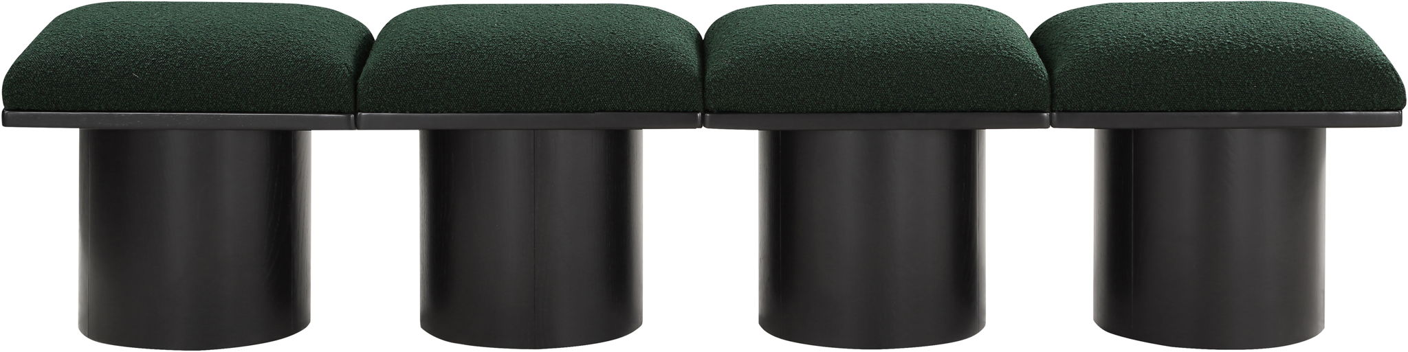Pavilion - 4 Piece Modular Bench With Black Base - Simple Home Plus