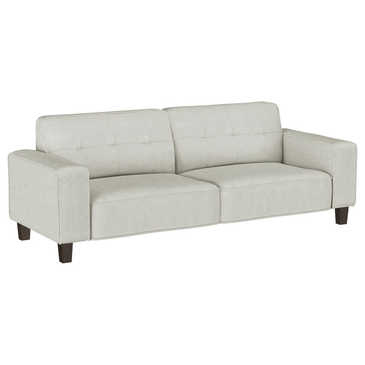 Deerhurst - Upholstered Track Arm Tufted Sofa - Greige - Simple Home Plus