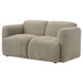 Dorset - Fabric Upholstered Round Track Arm Loveseat - Simple Home Plus