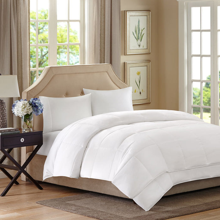 Benton - All Season 2 In 1 Down Alternative Twin Comforter - White - Simple Home Plus