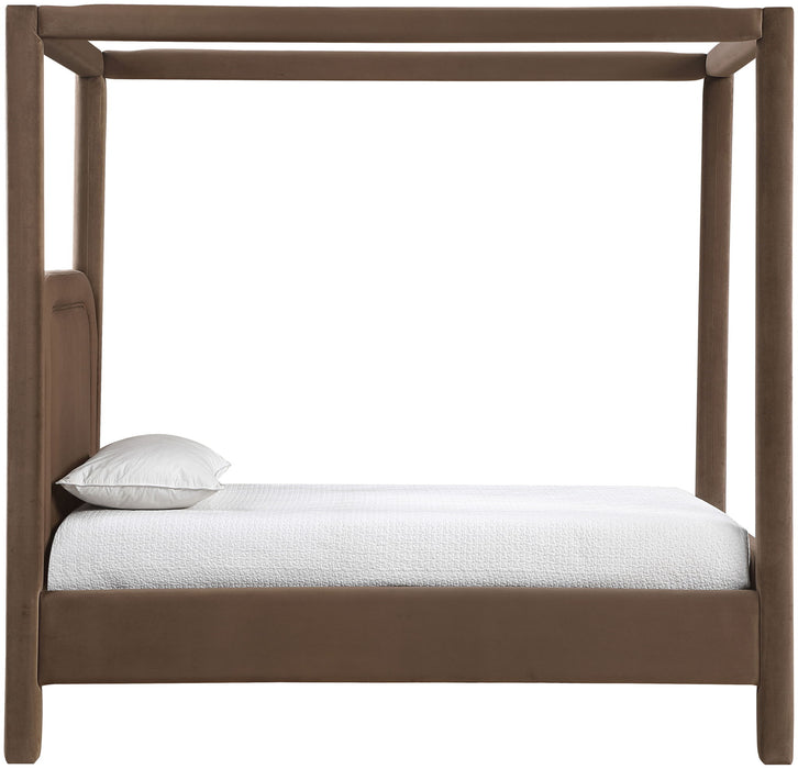 Salina - Velvet Upholstered Bed - Simple Home Plus
