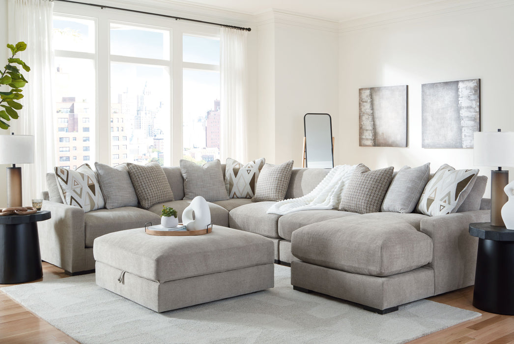 Aslan Court - Sectional With Ottoman Set - Simple Home Plus