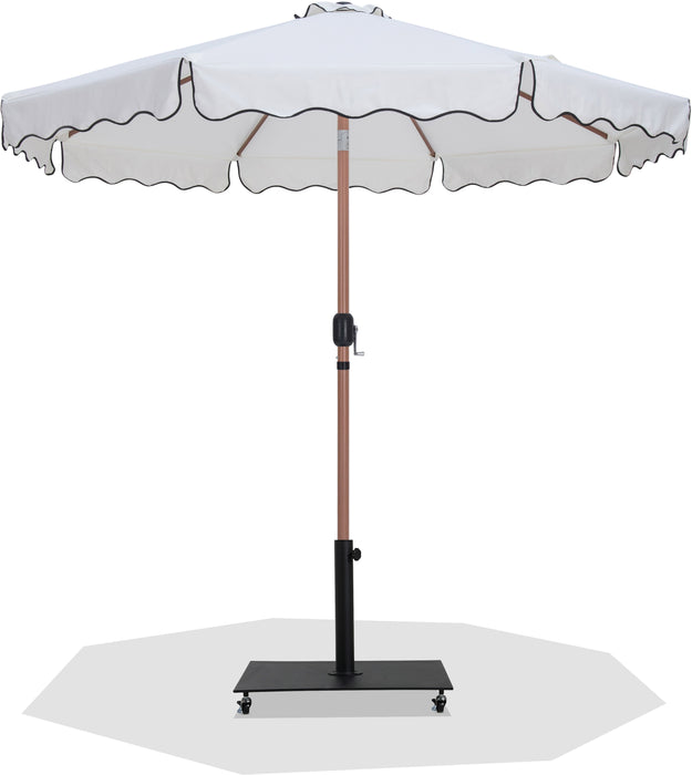 Amalfi - Aluminum Patio Umbrella - Black Base / Light Brown Pole - Simple Home Plus