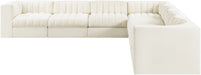 Rummi - Symmetrical Velvet Performance Fabric Upholstered 7 Piece Modular Sectional (With 3 Corner Chairs) - Simple Home Plus