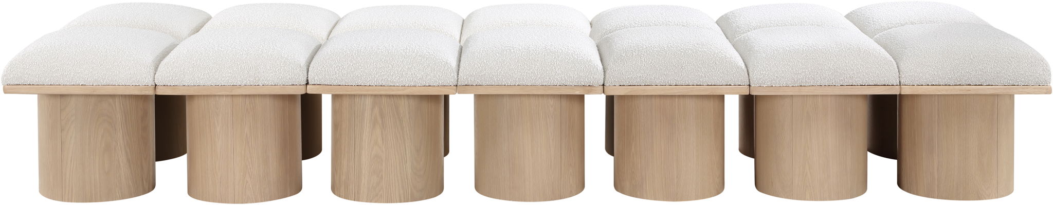 Pavilion - 14 Piece Modular Bench With Natural Base - Simple Home Plus
