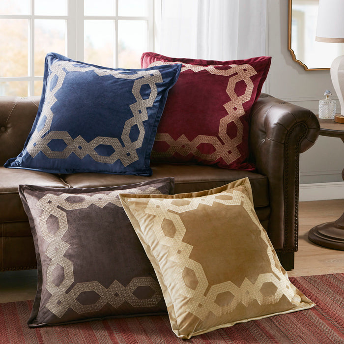 Clermont - European Pillow Sham - Burgundy