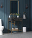Marmo - Engineered Marble Bathroom Vanity With Gold Base - Simple Home Plus