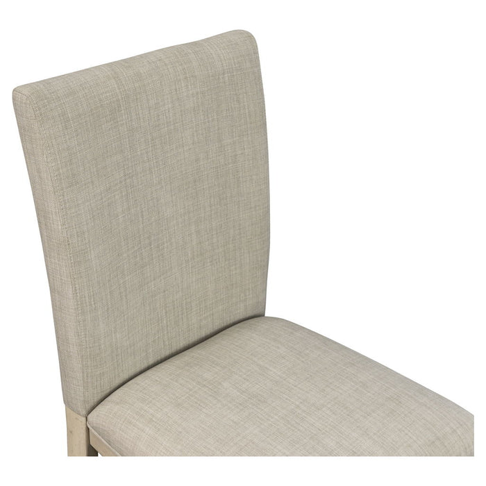 Fiona - Upholstered Dining Chair With Turned Wood Legs (Set of 2) - Light Gray - Simple Home Plus
