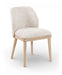Valeo - Linen Textured Fabric Upholstered Dining Chair (Set of 2) - Painted Natural Base - Simple Home Plus