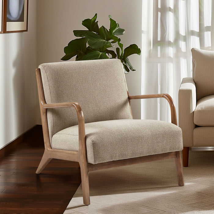 Novak - Lounge Chair - Taupe - Simple Home Plus