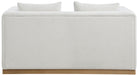 Alfie - Linen Textured Fabic Loveseat - Simple Home Plus
