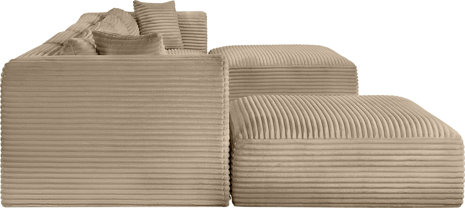 Shaggy - Fabric 6 Piece Modular Sectional With 2 Ottomans - Simple Home Plus