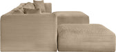 Shaggy - Fabric 6 Piece Modular Sectional With 2 Ottomans - Simple Home Plus