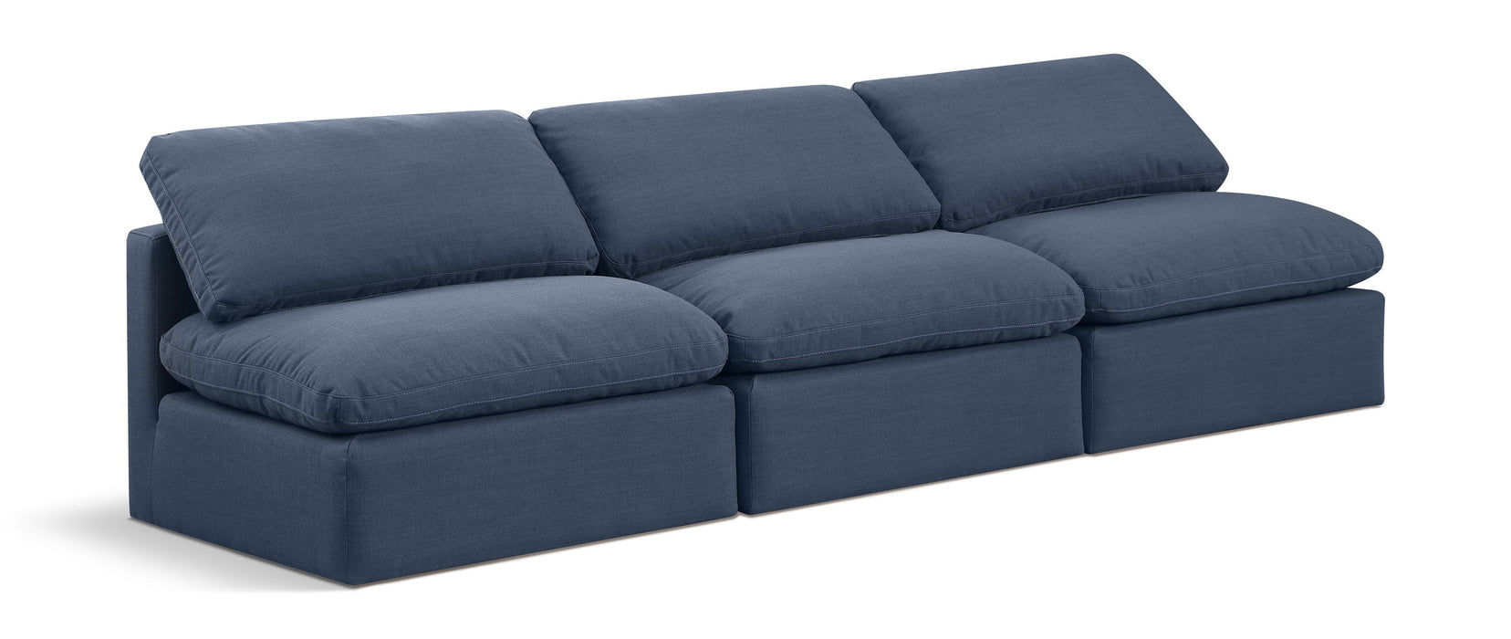Indulge - Linen 3 Seat Modular Armless Sofa - Simple Home Plus