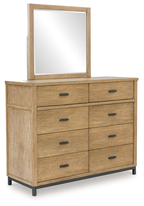 Tomtyn - Light Brown - Dresser And Mirror - Simple Home Plus